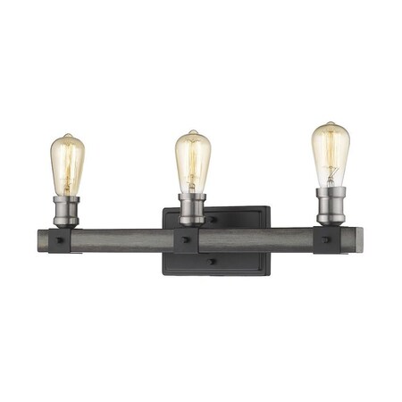 Z-Lite Kirkland 3 Light Vanity, Ashen Barnboard 472-3V-ABB